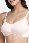 InnerSense Organic Cotton Anti Microbial Soft Nursing Bra With Removable Pads ( Pack Of 2) - Pink — thumbnail 5
